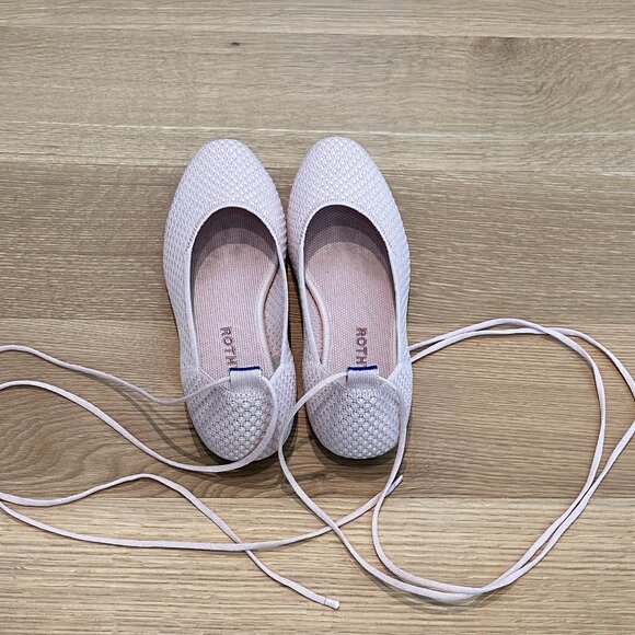 Rothy's Square Wrap Ballet Flats in Ballerina Pink - Sz. 8 - Picture 6 of 7